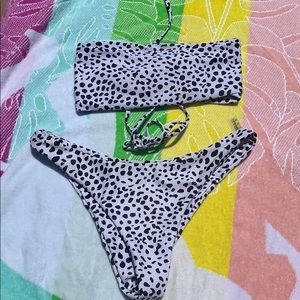 Dalmatian Print Bikini Set